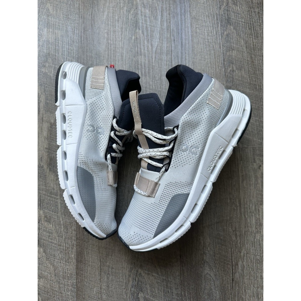 On Running Cloudtec Cloudnova Shoes NEW Mens sz 8.5 white/grays/sand No Box
